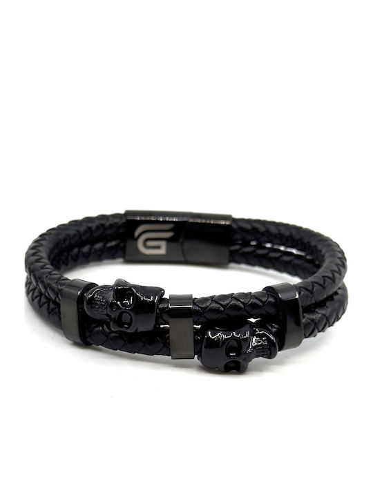 Legend Accessories Ανδρικό Βραχιόλι από Δέρμα 21cm