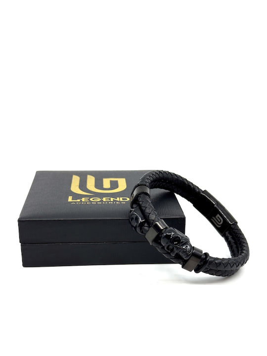 Legend Accessories Мъжка Кожена Гривна Legend Accessories Мъжка Кожена Гривна