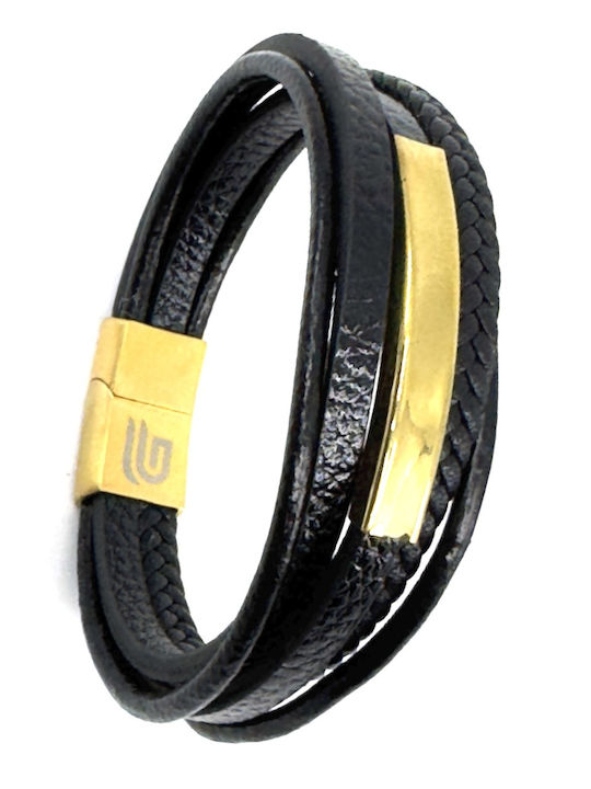 Legend Accessories Ανδρικό Βραχιόλι από Δέρμα 21cm