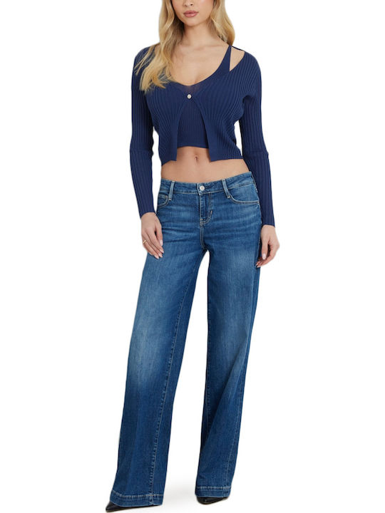 Low Rise Women's Jean Pants in Palazzo Fit