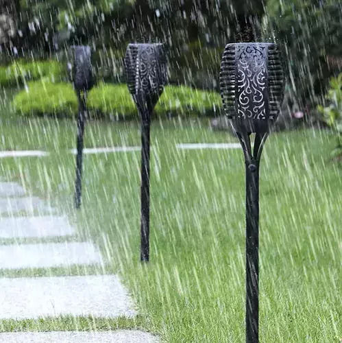 Gardlov Garden Lamp Σετ 4 Ηλιακά Φωτιστικά Πυρσοί με Θερμό Λευκό Φως 7x51εκ.