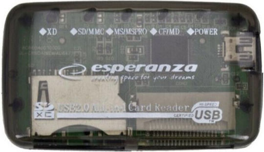 Esperanza Card Reader USB 2.0 για SD/microSD/MemoryStick/xD