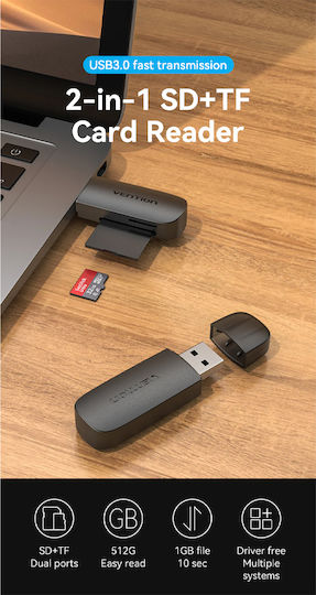 Vention Card Reader USB 3.0 για SD/microSD