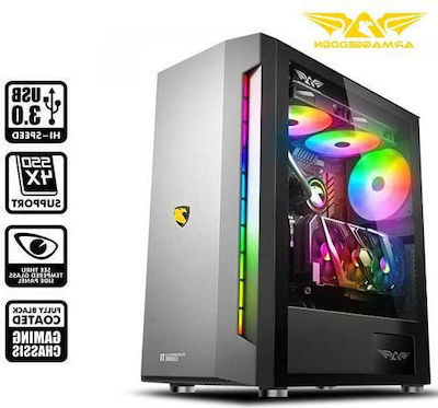 Armaggeddon Tessaraxx Core 11 Gaming Midi Tower Κουτί Υπολογιστή Μαύρο