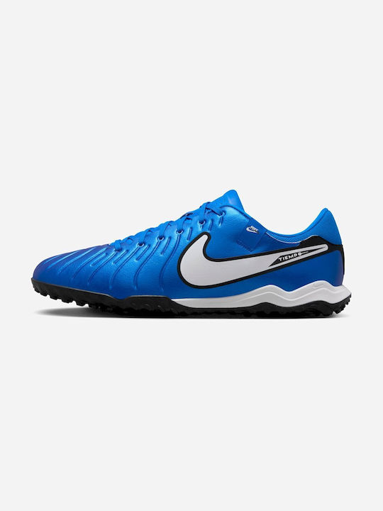 Nike Tiempo Legend 10 Academy TF Low Football Shoes with Molded Cleats Blue