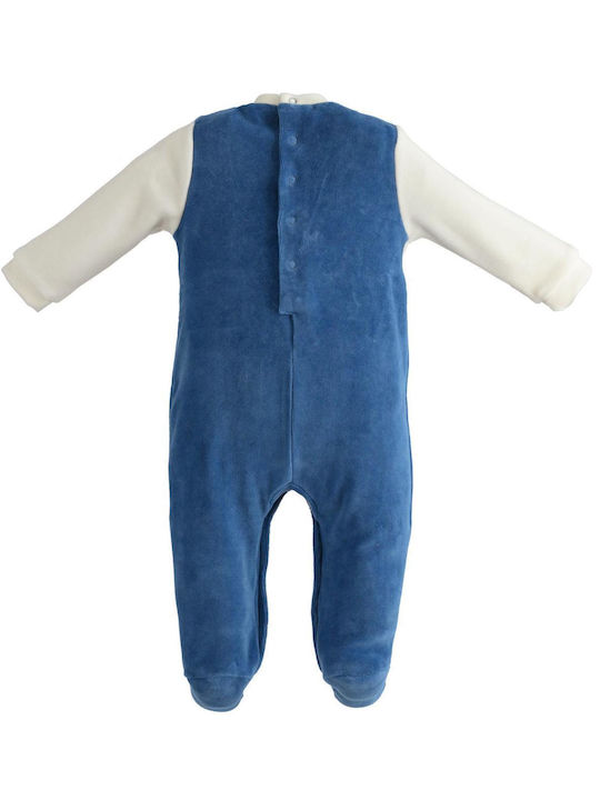 iDO Baby Strampler Samt Blue