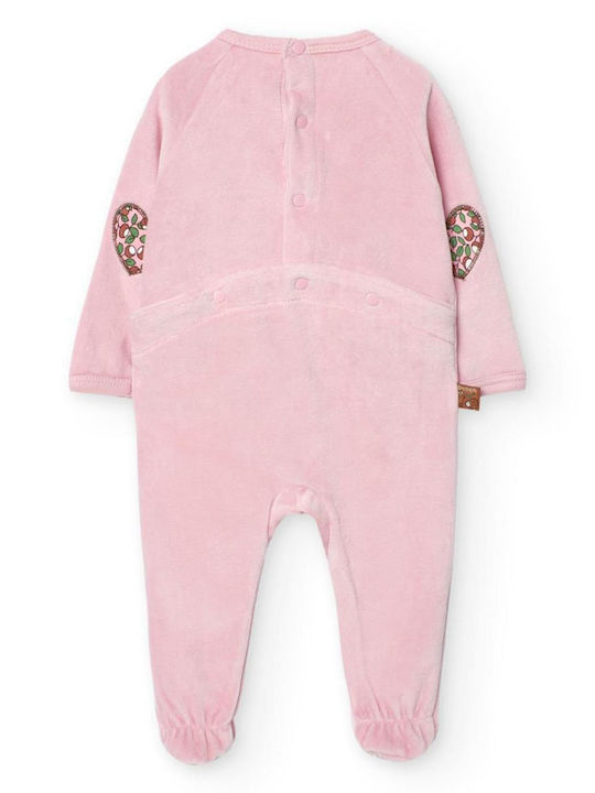 Boboli Baby Bodysuit Velvet Pink