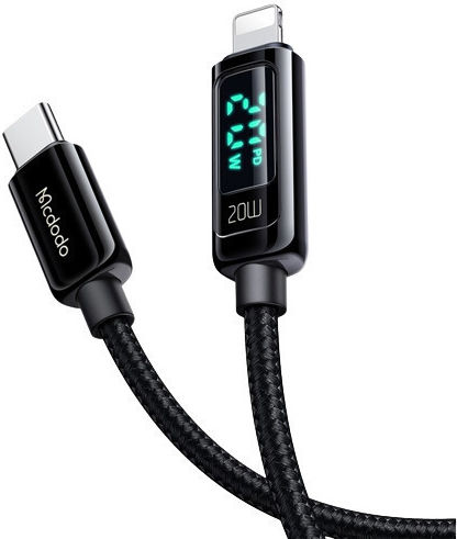 Mcdodo Braided USB-C to Lightning Cable Μαύρο 1.2m (CA-8810)