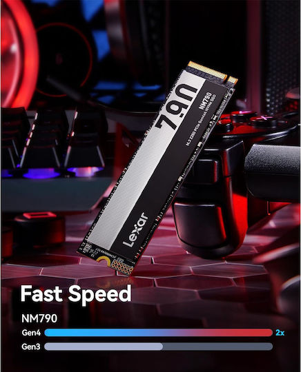 Lexar NM790 SSD 4TB M.2 Type with PCI Express 4.0 Connection PS5 Compatible LNM790X004T-RNNNG