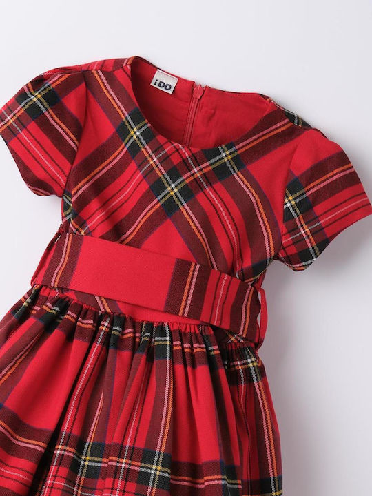 iDO Kids Dress Checked Red