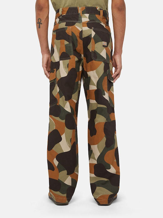 Duck Canvas Trousers Cargo in Relaxed Fit Military Green