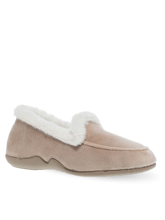 Parex Closed Women's Slippers in Beige color