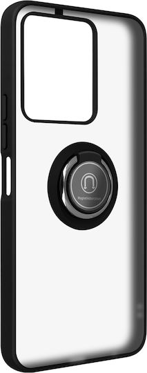 Калъф Vivo Y22s Y35 Двукомпонентен Метален Пръстен Видео Поддръжка Черен