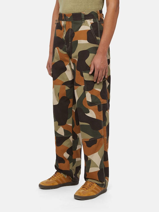 Duck Canvas Trousers Cargo in Relaxed Fit Military Green