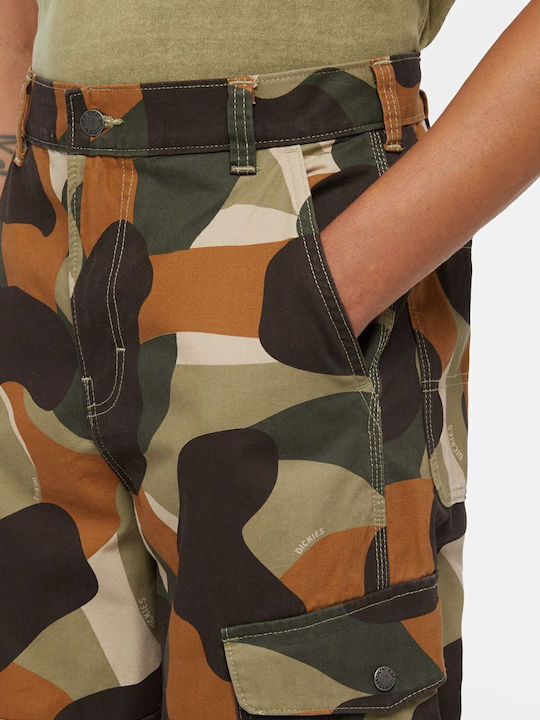 Duck Canvas Trousers Cargo in Relaxed Fit Military Green