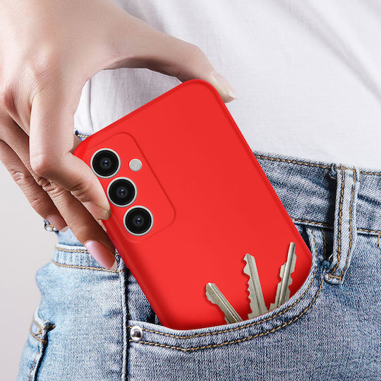 Avizar Case Samsung Galaxy S23 FE Semi-rigid Soft-touch Fast Cover in Red