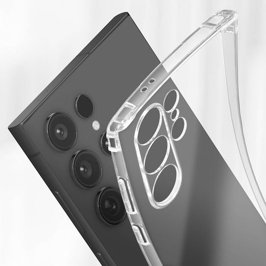 Akashi Case S24 Ultra Bumpere Silicone Corners Transparent