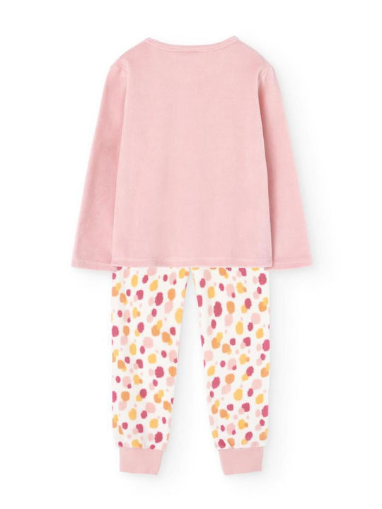 Boboli Παιδική Πιτζάμα Χειμωνιάτικη Βαμβακερή Pink