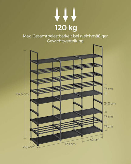 Plastică Suport pentru pantofi L129xW29.5xH157.6cm