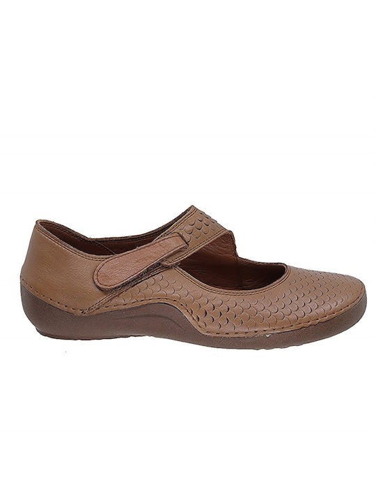 Safe Step Anatomic Leather Ballerinas Tabac Brown