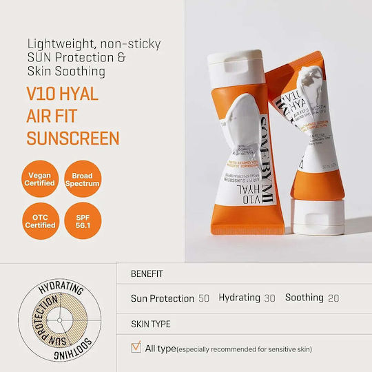 Some By Mi V10 Hyal Air Fit Αντηλιακή Κρέμα Προσώπου SPF50+ 50ml