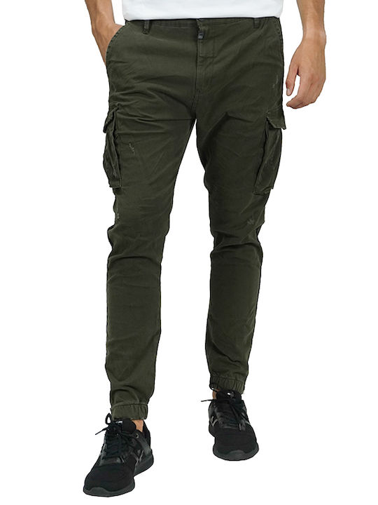 Cover Trousers Cargo Elastic in Slim Fit Khaki