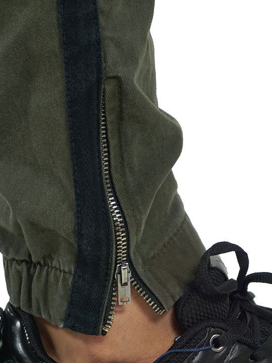Cover Trousers Cargo Elastic in Slim Fit Khaki