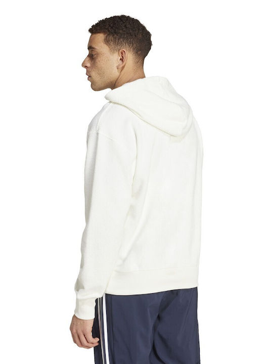 Adidas Men's Sweatshirt with Hood white