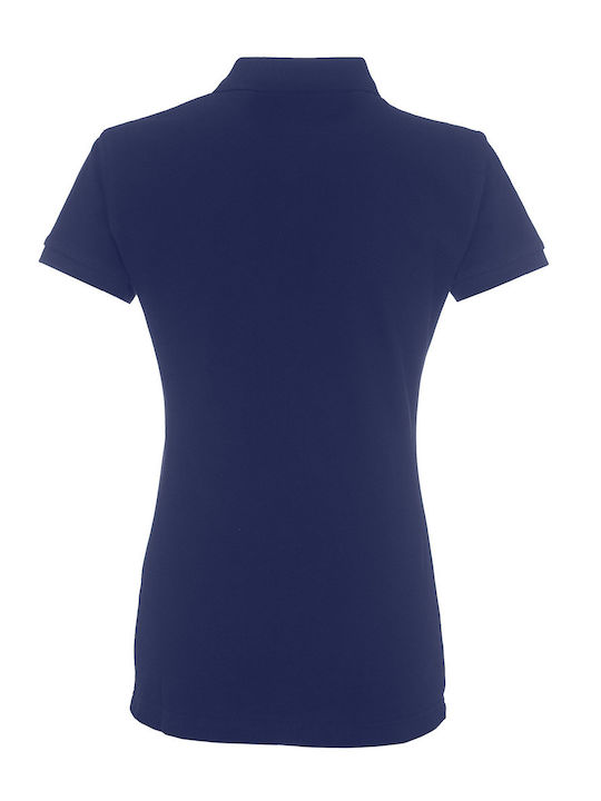 Errea Damen Polo Bluse Kurzarm Blue