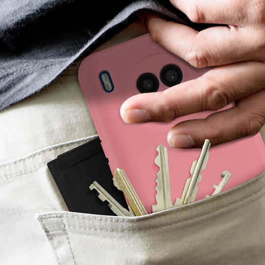 Honor 50 Lite Silicone Semi-rigid Soft-touch Finish Pink Case