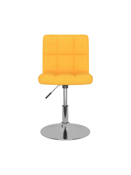 Stool Bar with Back & Adjustable Height Yellow 40x43x71-85.5cm