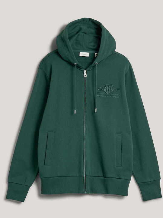 Archive Shield Sweatshirt with Hood Green