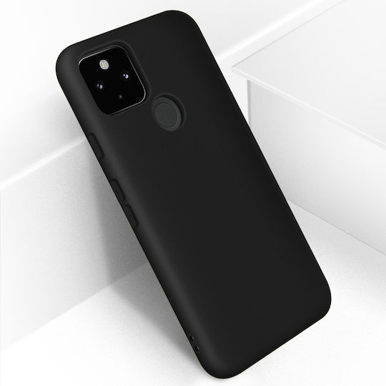 Carcasă spate Google Pixel 5 semi-rigidă Soft Touch compatibilă Qi neagră