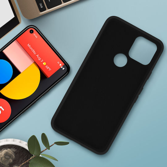 Carcasă spate Google Pixel 5 semi-rigidă Soft Touch compatibilă Qi neagră