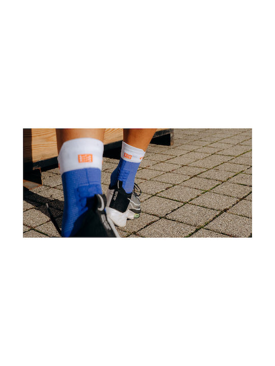 Compressport Pro Racing Socks V4.0 Running Κάλτσες Dazz Blue/White 1 Ζεύγος