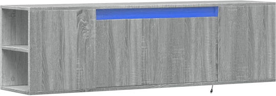 TV Stand with LED Lighting Gray Sonoma M135xD31xH39.5cm