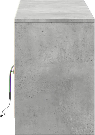 Έπιπλο Τηλεόρασης με Φωτισμό LED Γκρι Μ139.5xΠ34xΥ50cm