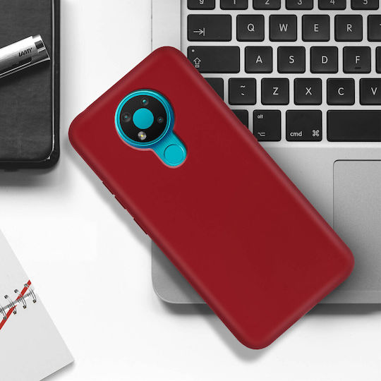 Cover Nokia 3.4 Flexible Anti-shock Matte Finish Anti-scratch Red