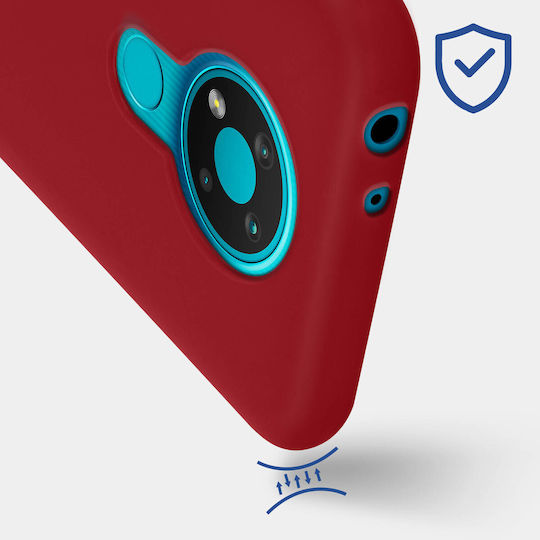 Cover Nokia 3.4 Flexible Anti-shock Matte Finish Anti-scratch Red