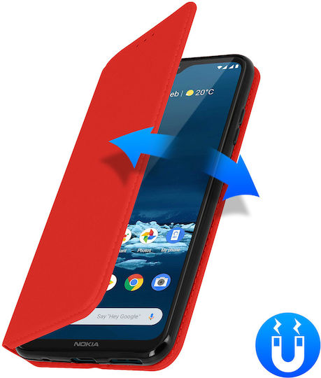 Back Cover Nokia 5.3 Wallet Stand Function Red