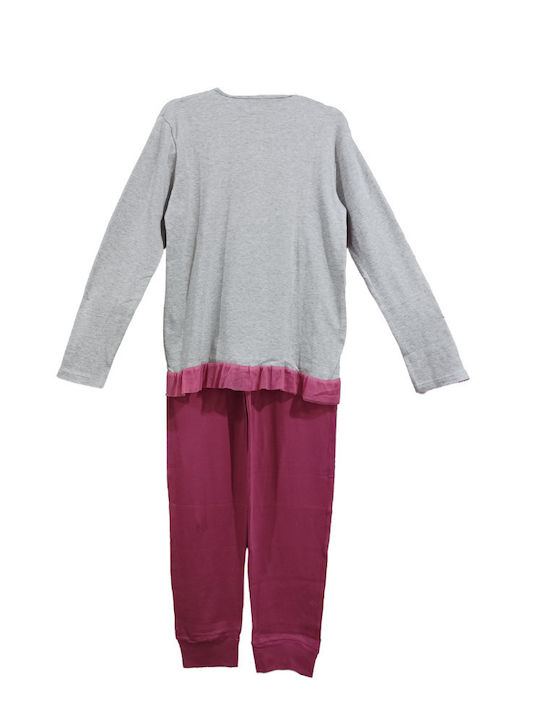 Ogham Winter Women's Pyjama Set Cotton Gray