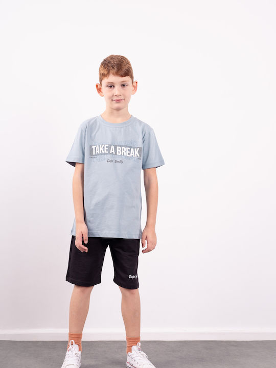 Hashtag Kinder Set mit Shorts Sommer 2Stück Blau