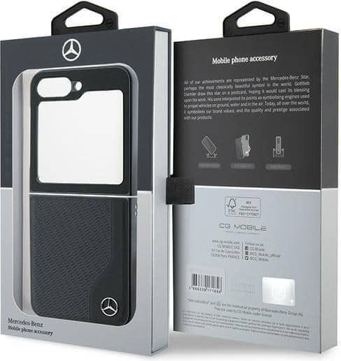 Mercedes-Benz Umschlag Rückseite Hölzern Schwarz (Galaxy Z Flip6)