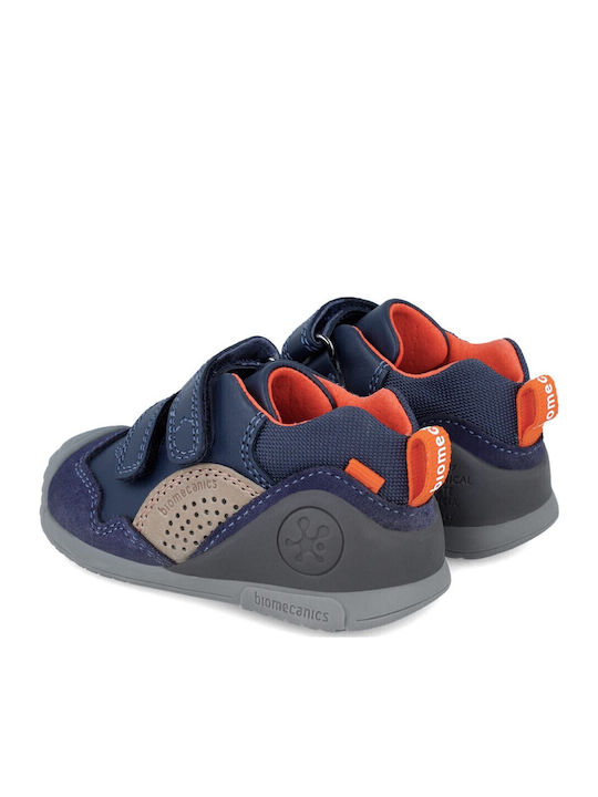 Παιδικά Sneakers High Ανατομικά με Σκρατς Μπλε