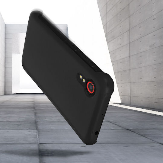 Hülle Galaxy Xcover 5 Stoßfänger Hartes Polycarbonat Gummi-Touch Kratzfest Schwarz