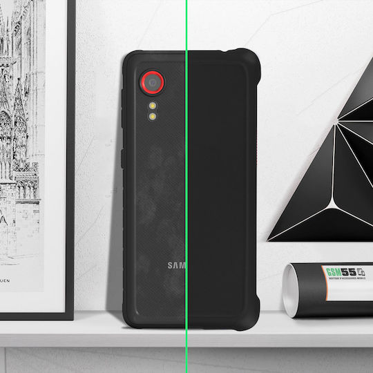 Hülle Galaxy Xcover 5 Stoßfänger Hartes Polycarbonat Gummi-Touch Kratzfest Schwarz