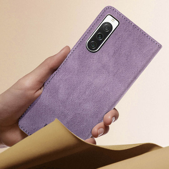 Калъф Sony Xperia 10 V 10 Vi Портфейл Видео Стойка Лавандула
