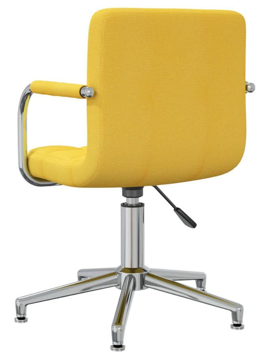 Rotativă Scaun Vizitator cu Brațe în Culoare Galben 48x47x74.5cm 1buc