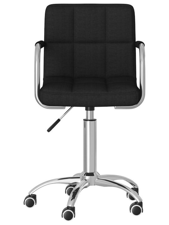 Rotating Chair Visitor in Black Color 50x47x74.5cm 1pcs