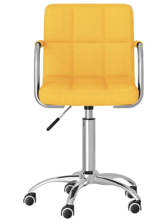 Rotating Chair Visitor with Arms & Wheels in Yellow Color 50x47x74.5cm 1pcs